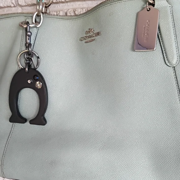 Coach Light Blue Leather Tote - Picture 10 of 16